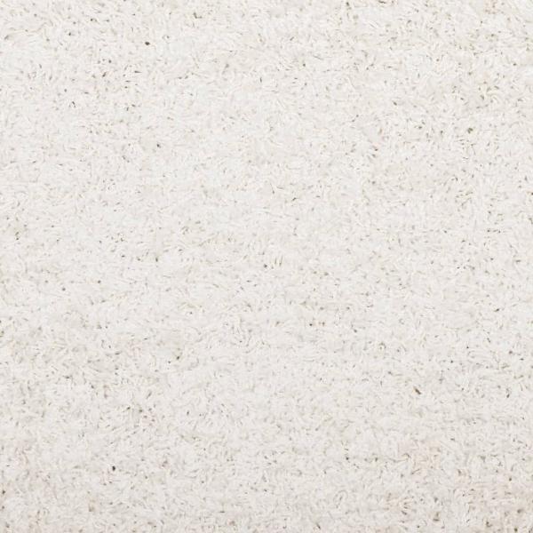 Teppich Shaggy Hochflor Modern Creme 80x250 cm