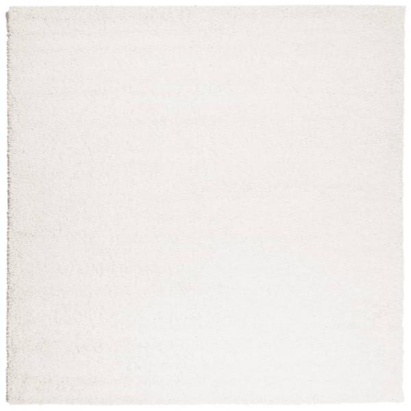 Teppich Shaggy Hochflor Modern Creme 120x120 cm