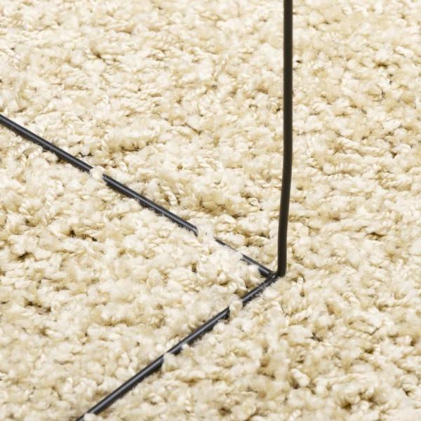 Teppich Shaggy Hochflor Modern Golden Ø 200 cm