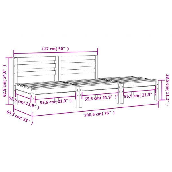 Gartensofa 3-Sitzer Massivholz Douglasie