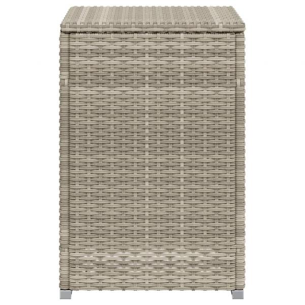 Propan-Tank-Verstecktisch Hellgrau 40x40x60 cm Poly Rattan