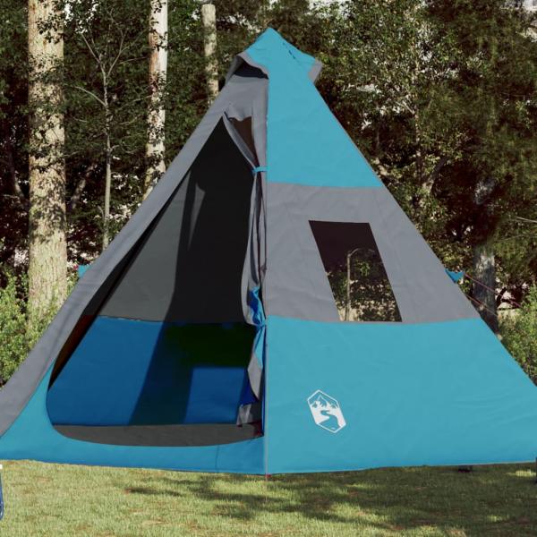 ARDEBO.de - Tipi-Campingzelt 7 Personen Blau Wasserdicht