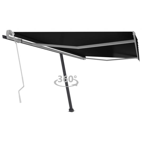 ARDEBO.de - Standmarkise Einziehbar Handbetrieben 400x350 cm Anthrazit