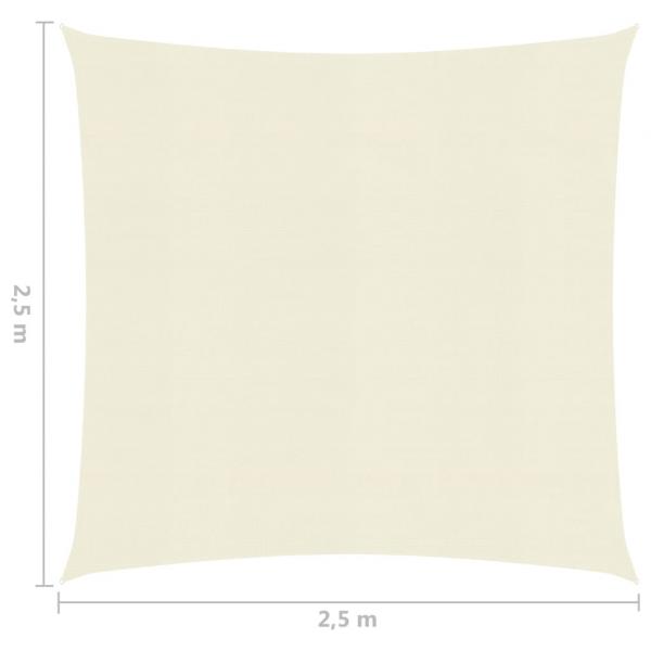 Sonnensegel 160 g/m² Creme 2,5x2,5 m HDPE