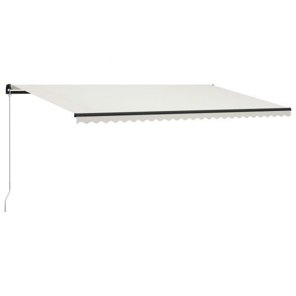 Markise Manuell Einziehbar mit LED 600x300 cm Creme