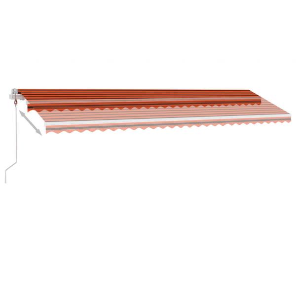 Automatische Markise mit LED & Windsensor 600x300 Orange/Braun