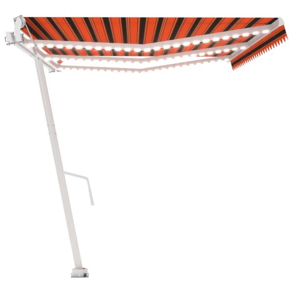 Automatische Markise mit LED & Windsensor 600x300 Orange/Braun