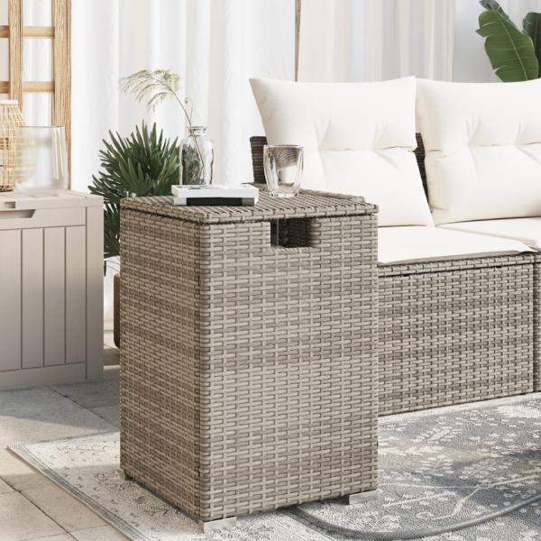 ARDEBO.de - Propan-Tank-Verstecktisch Grau 40x40x60 cm Poly Rattan