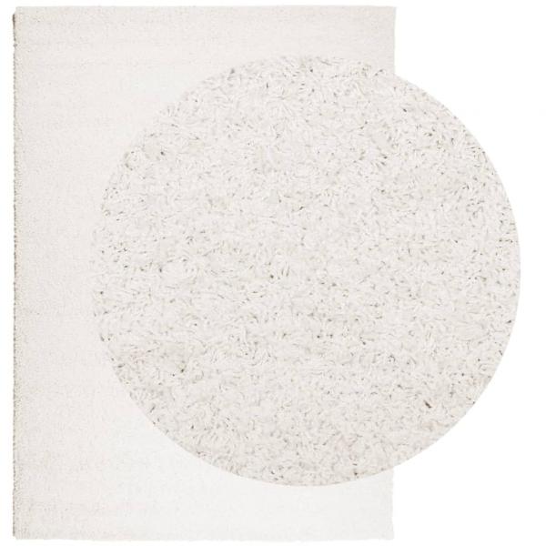 Teppich Shaggy Hochflor Modern Creme 240x340 cm