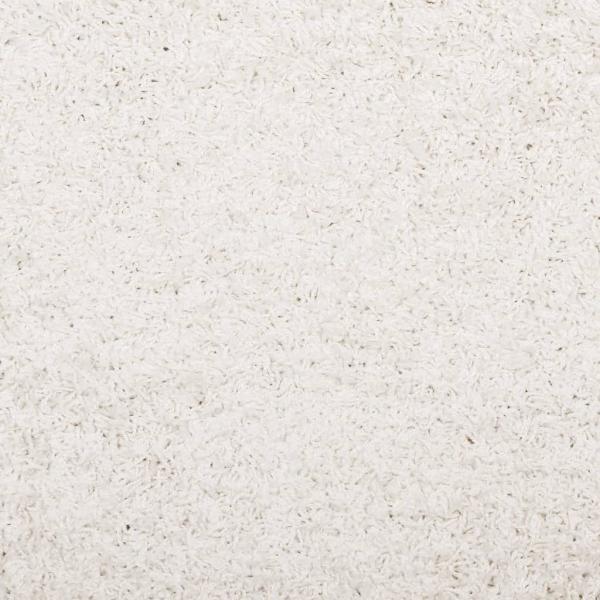 Teppich Shaggy Hochflor Modern Creme 160x160 cm