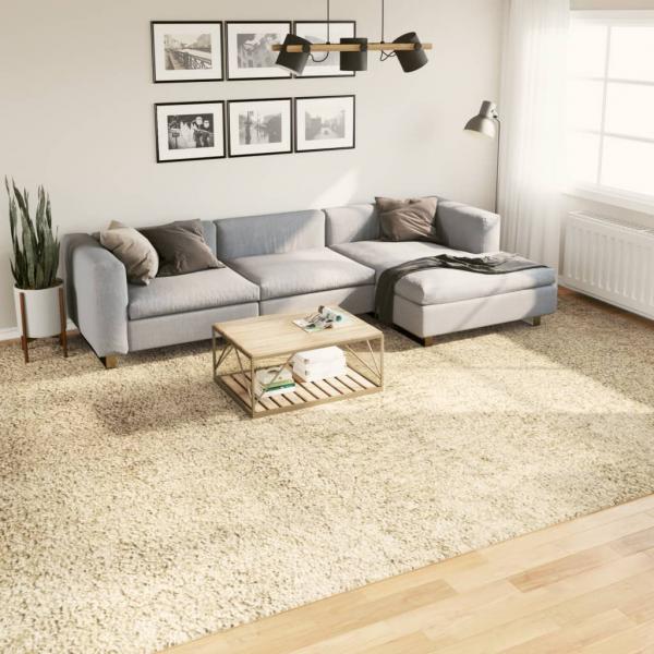 ARDEBO.de - Teppich Shaggy Hochflor Modern Golden 300x400 cm