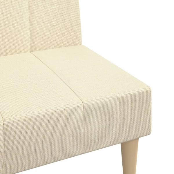 Schlafsofa 2-Sitzer Creme Stoff