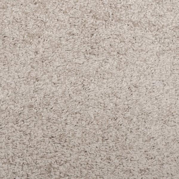 Teppich Shaggy Hochflor Modern Beige 300x400 cm