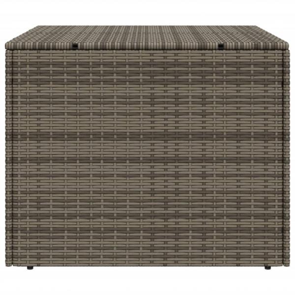 Gartentruhe Grau 291L Poly Rattan