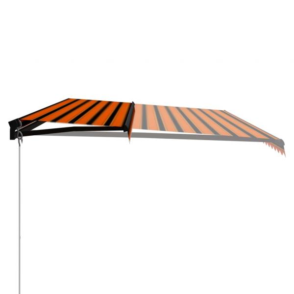 Einziehbare Markise Handbetrieben 600 x 300 cm Orange und Braun