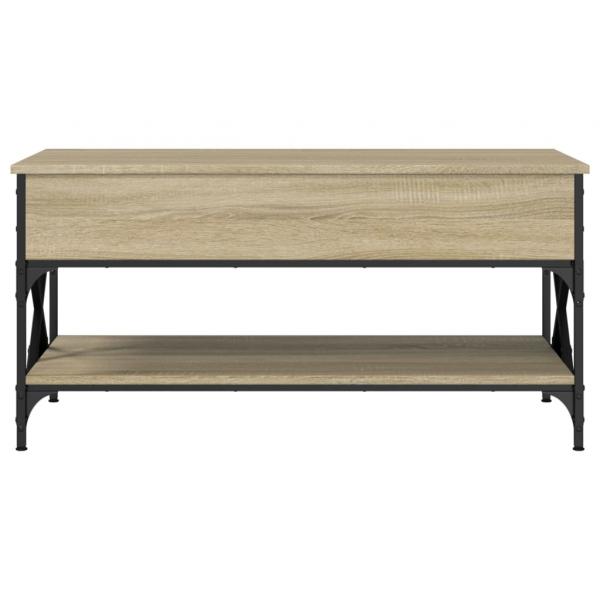 Couchtisch Sonoma-Eiche 100x50x50 cm Holzwerkstoff und Metall