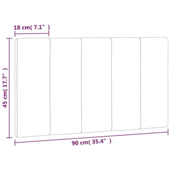 Kopfteil-Kissen Schwarz 90 cm Samt