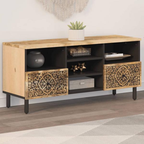 ARDEBO.de - TV-Schrank 100x33x46 cm Massivholz Mango