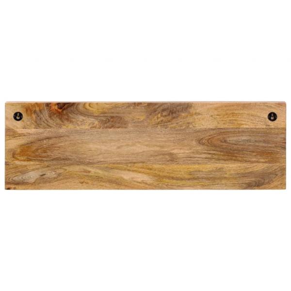 Wandgarderobe mit 5 Haken Massivholz Mango