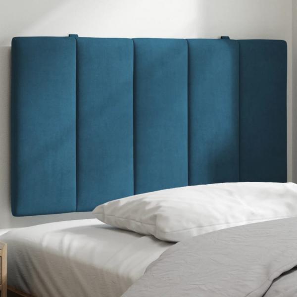 ARDEBO.de - Kopfteil-Kissen Blau 90 cm Samt