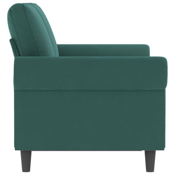 2-Sitzer-Sofa Dunkelgrün 120 cm Samt