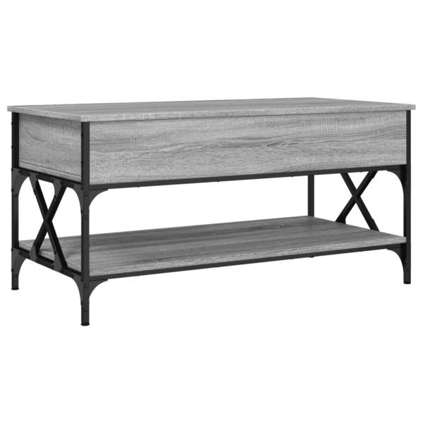 Couchtisch Grau Sonoma 100x50x50 cm Holzwerkstoff und Metall