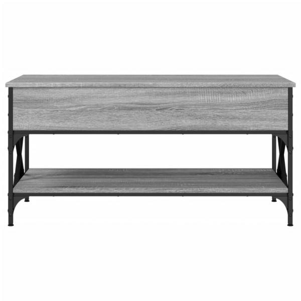 Couchtisch Grau Sonoma 100x50x50 cm Holzwerkstoff und Metall