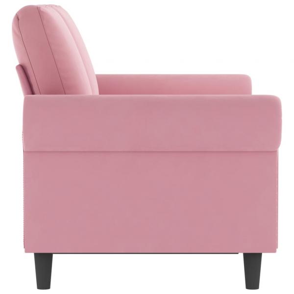 2-Sitzer-Sofa Rosa 120 cm Samt