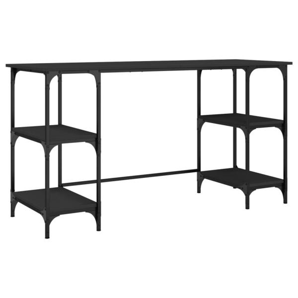 Schreibtisch Schwarz 140x50x75 cm Metall und Holzwerkstoff