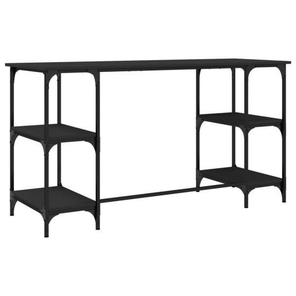 Schreibtisch Schwarz 140x50x75 cm Metall und Holzwerkstoff