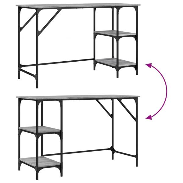 Schreibtisch Grau Sonoma 120x50x75 cm Metall Holzwerkstoff