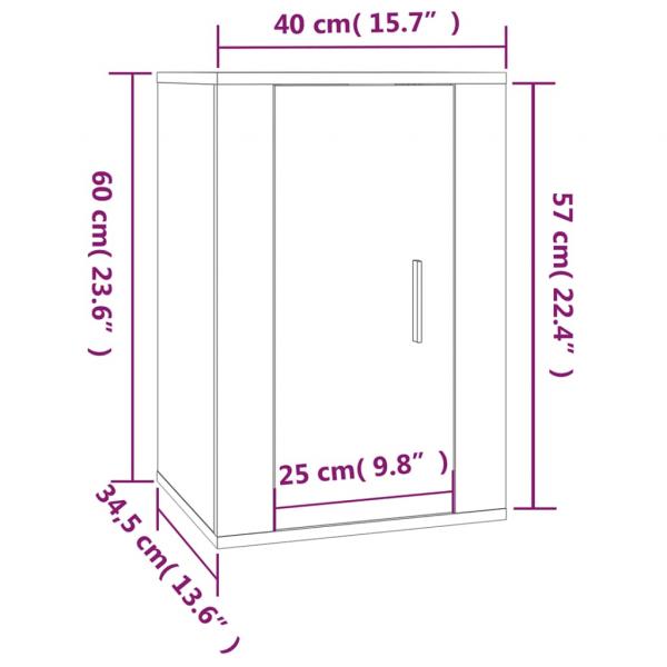 TV-Wandschrank Weiß 40x34,5x60 cm