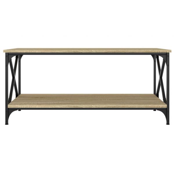 Couchtisch Sonoma Eiche 100x50x45 cm Holzwerkstoff und Eisen