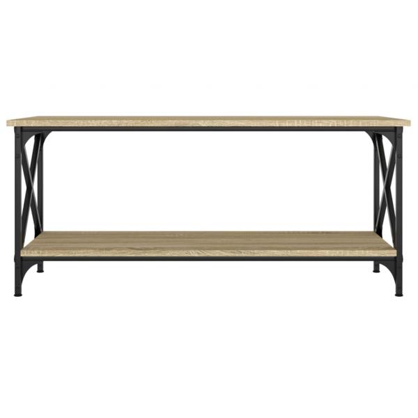 Couchtisch Sonoma Eiche 100x45x45 cm Holzwerkstoff und Eisen