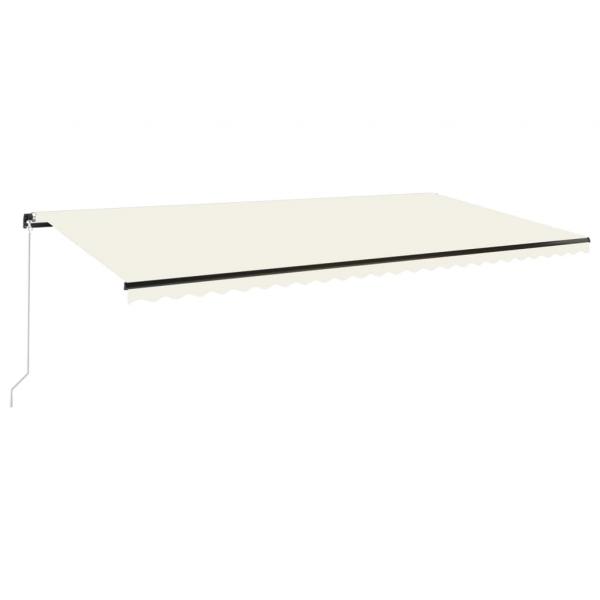 ARDEBO.de - Markise Manuell Einziehbar mit LED 600x350 cm Creme