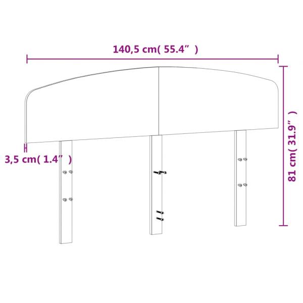 Kopfteil Weiß 135 cm Massivholz Kiefer