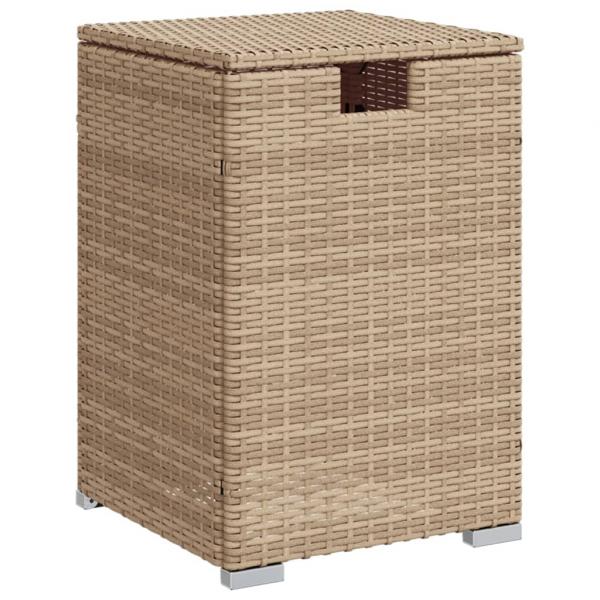 ARDEBO.de - Propan-Tank-Verstecktisch Beige 40x40x60 cm Poly Rattan