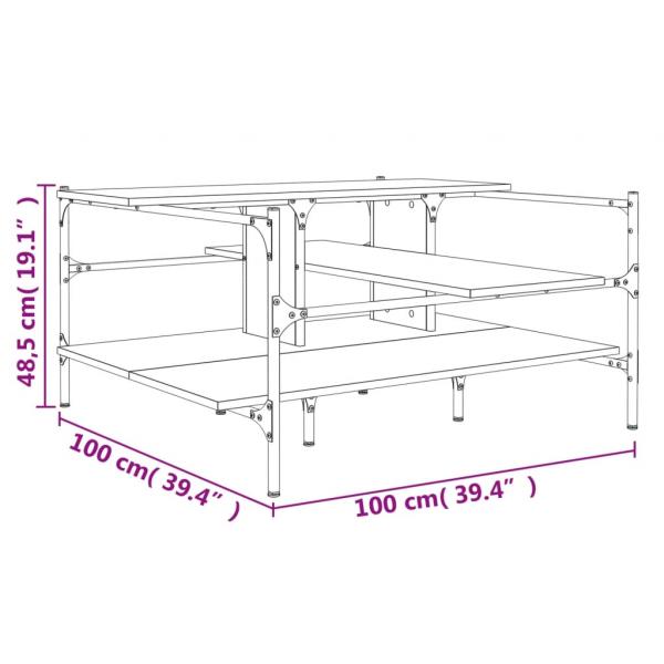 Couchtisch Sonoma-Eiche 100x100x48,5 cm Holzwerkstoff