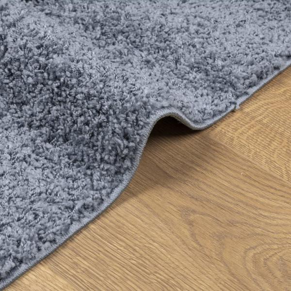 Teppich Shaggy Hochflor Modern Blau 200x200 cm