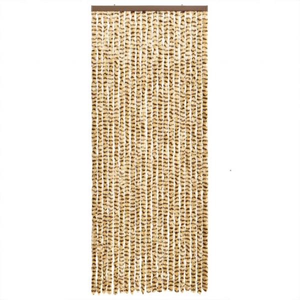 Fliegenvorhang Beige und Braun 56x200 cm Chenille