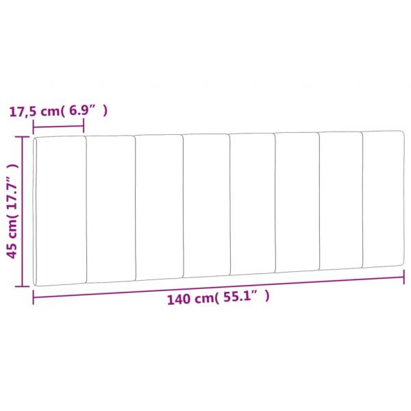 Kopfteil-Kissen Dunkelgrau 140 cm Samt