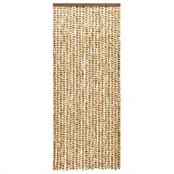 Fliegenvorhang Beige und Braun 90x200 cm Chenille