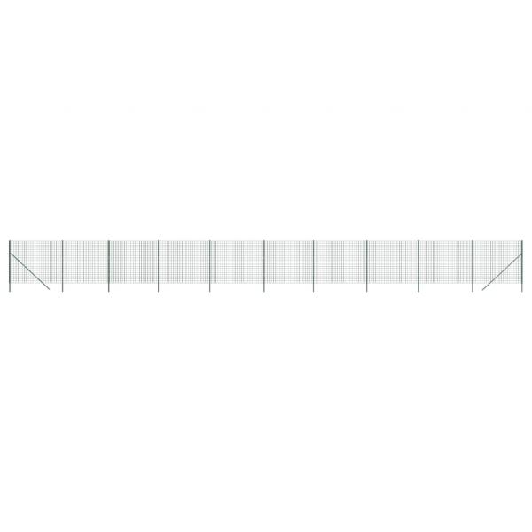 Maschendrahtzaun Grün 1,6x25 m Verzinkter Stahl