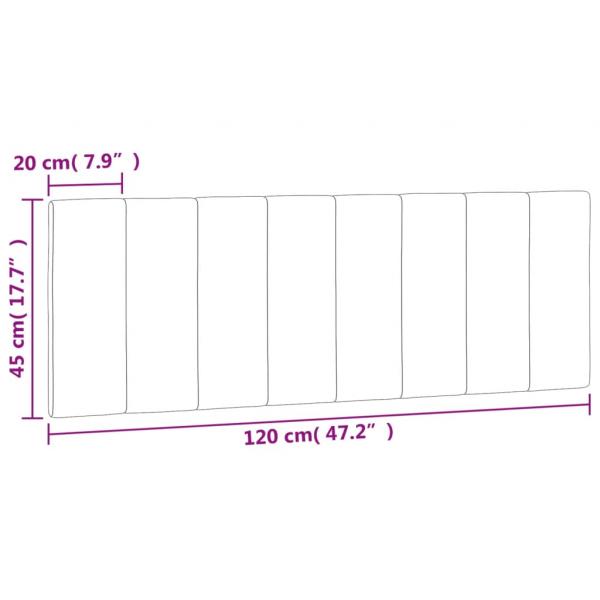 Kopfteil-Kissen Schwarz 120 cm Samt