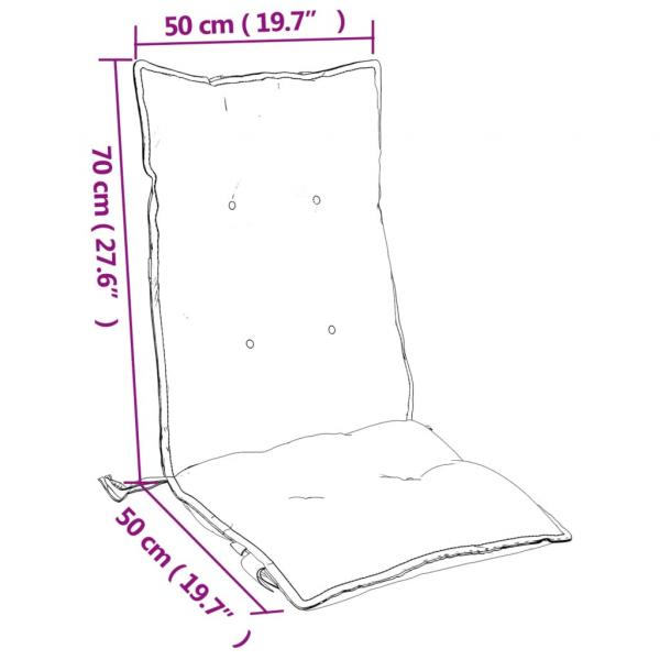 Hochlehner-Auflagen 2 Stk. Creme Oxford-Gewebe