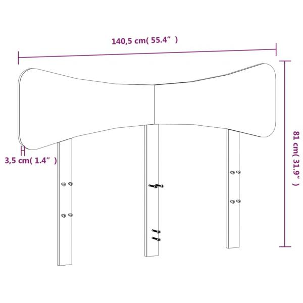 Kopfteil 135 cm Massivholz Kiefer