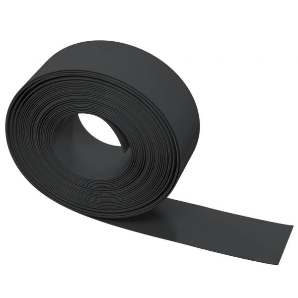 Rasenkanten 4 Stk. Schwarz 10 m 20 cm Polyethylen