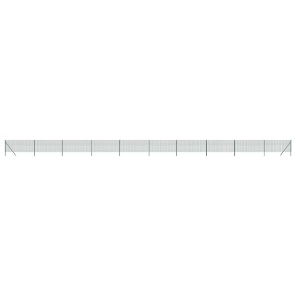 Maschendrahtzaun Grün 0,8x25 m Verzinkter Stahl