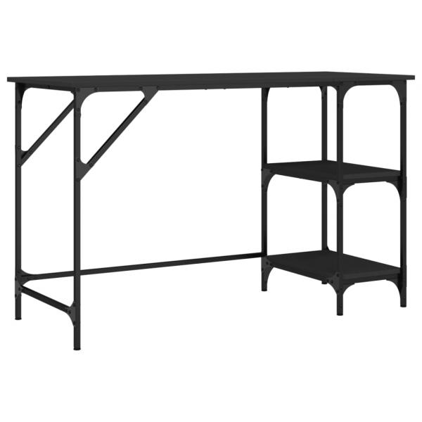 Schreibtisch Schwarz 120x50x75 cm Metall und Holzwerkstoff