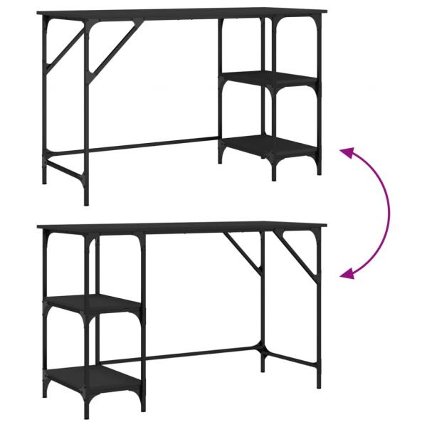 Schreibtisch Schwarz 120x50x75 cm Metall und Holzwerkstoff